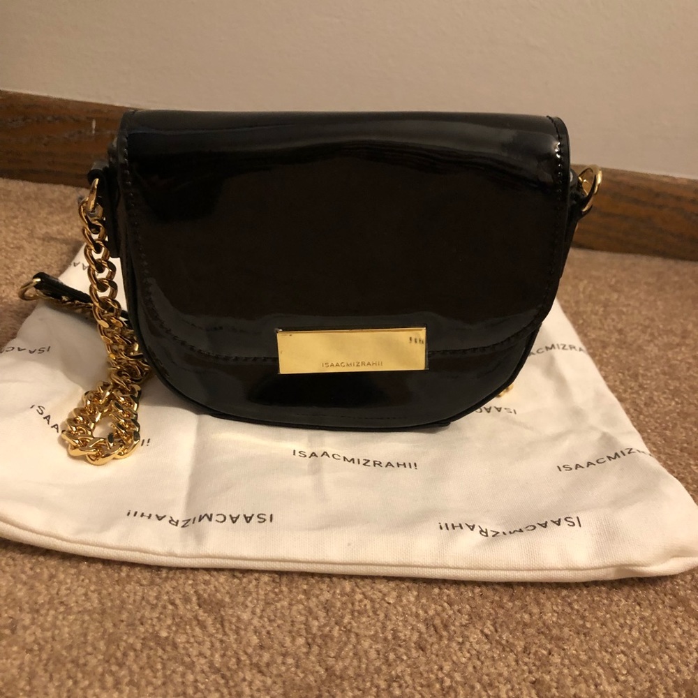 Isaac Mizrahi black patent purse